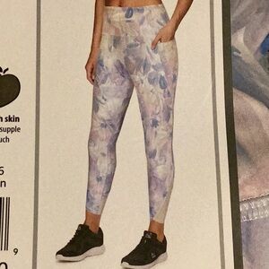 RBX Squat Proof Ankle Length Legging w/ Side Pockets & Tulip Hem w/ Mesh Details